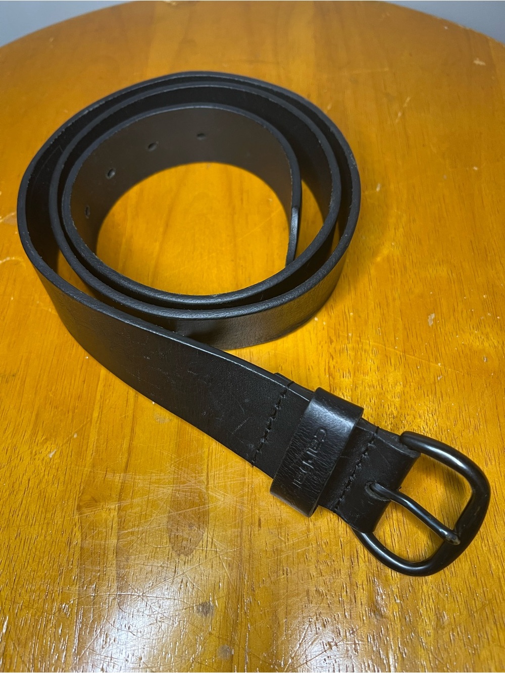 CARHARTT Women’s Black Leather Belt EUC!